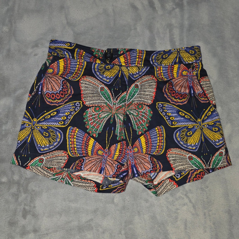 Mr. Turk Butterfly Shorts Mens 29 Navy Multicolor Cotton Made in USA